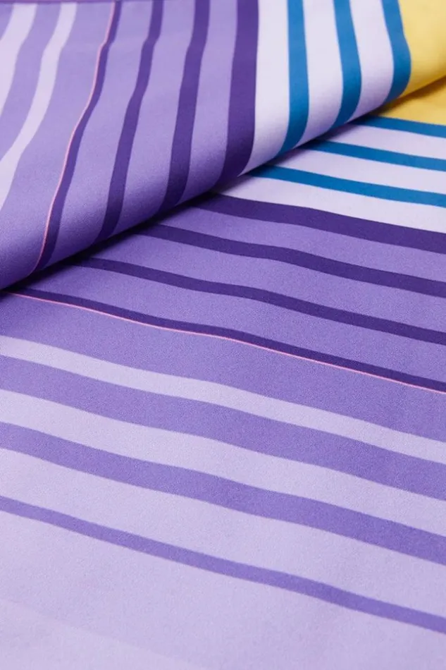 Women Beach Blankets Cupshe Fuschia Striped Beach Blanket Multicolor