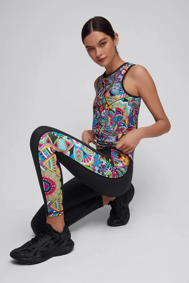 Women BEE ACTIVE CROSSOVER TANK Demarne Print Johnny Was Active Women BEE ACTIVE CROSSOVER TANK Demarne Print Johnny Was Active