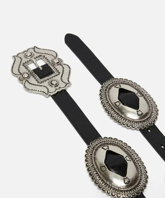 Women Belts Pinko Belt With Large Buckle 2cm Blackold Silver Women Belts Pinko Belt With Large Buckle 2cm Blackold Silver