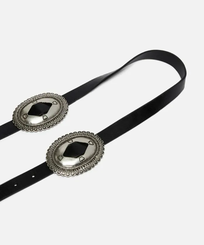 Women Belts Pinko Belt With Large Buckle 2cm Blackold Silver Women Belts Pinko Belt With Large Buckle 2cm Blackold Silver