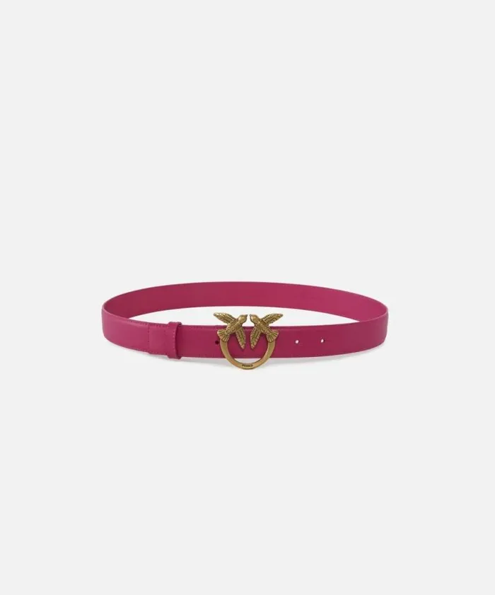Women Belts Pinko Love Birds Leather Belt 3cm Pinko Pinkantique Gold