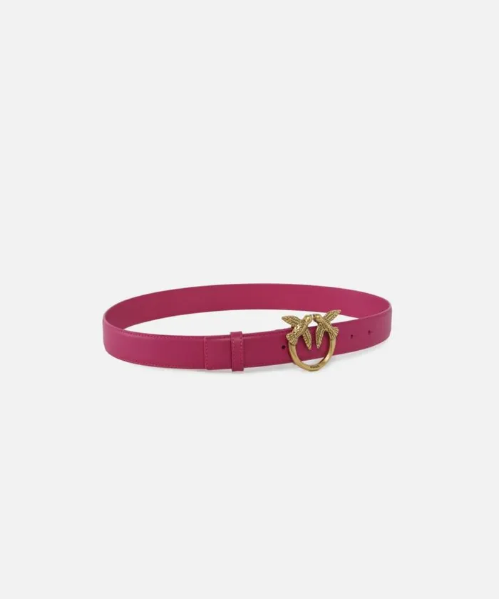 Women Belts Pinko Love Birds Leather Belt 3cm Pinko Pinkantique Gold Women Belts Pinko Love Birds Leather Belt 3cm Pinko Pinkantique Gold