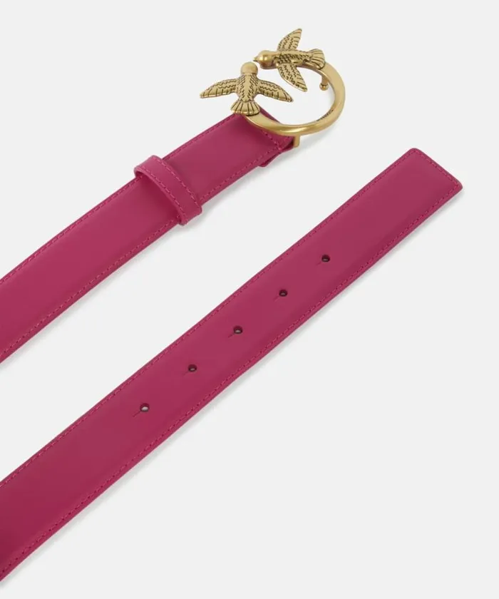 Women Belts Pinko Love Birds Leather Belt 3cm Pinko Pinkantique Gold Women Belts Pinko Love Birds Leather Belt 3cm Pinko Pinkantique Gold