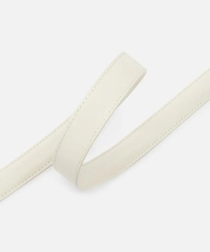 Women Belts Pinko Love Birds Thin Leather Belt 2cm Whitewhiteantique Gold