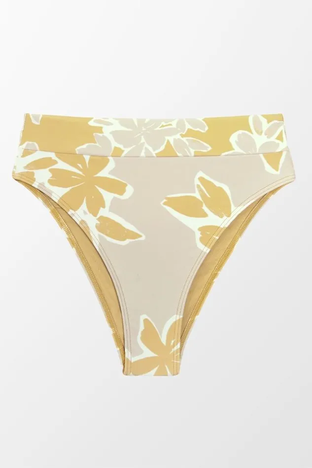 Women Bikini Bottoms Cupshe Delicate Expressions Cheeky High Waist Bottom Multicolor