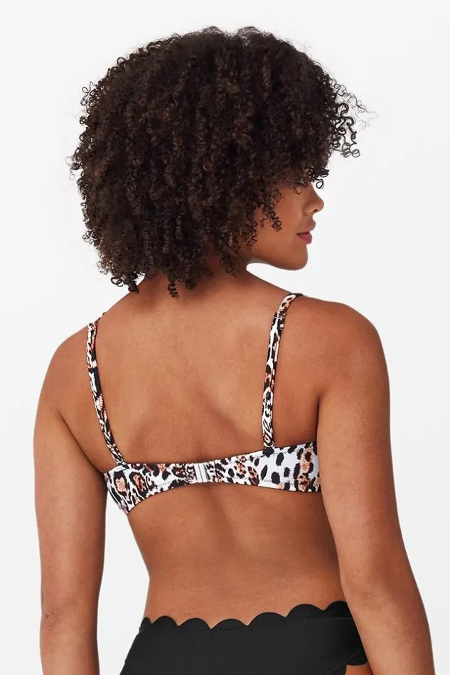Women Bikini Tops Cupshe Lara Leopard Bikini Top Multicolor