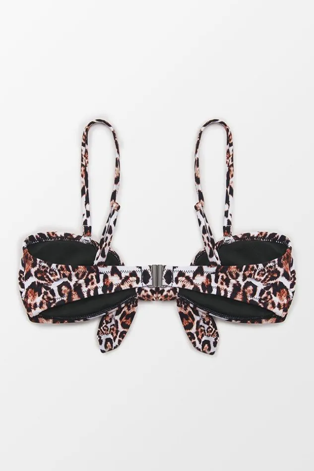Women Bikini Tops Cupshe Lara Leopard Bikini Top Multicolor