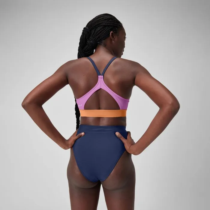 Women Bikinis and Tankinis Speedo Women039s Colourblock Bikini Top Blue