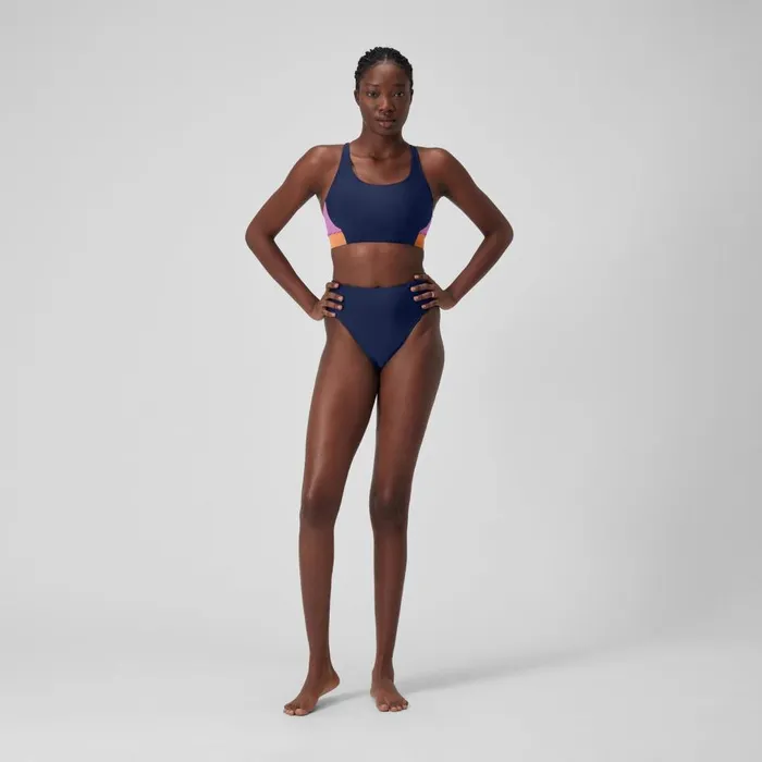Women Bikinis and Tankinis Speedo Women039s Colourblock Bikini Top Blue