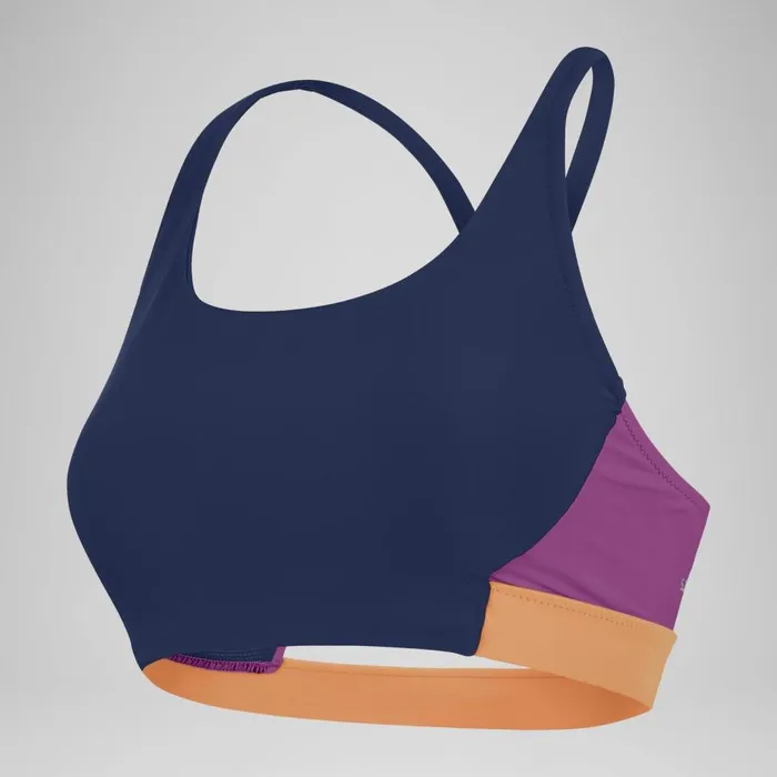 Women Bikinis and Tankinis Speedo Women039s Colourblock Bikini Top Blue