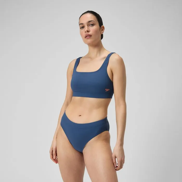 Women Bikinis and Tankinis Speedo Women039s Textured Deep U Back Bikini Navy