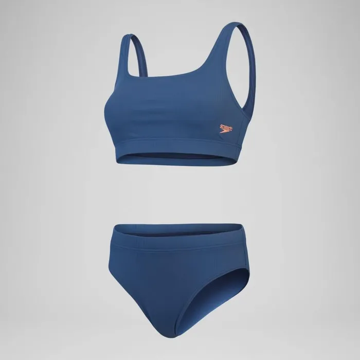 Women Bikinis and Tankinis Speedo Women039s Textured Deep U Back Bikini Navy Women Bikinis and Tankinis Speedo Women039s Textured Deep U Back Bikini Navy
