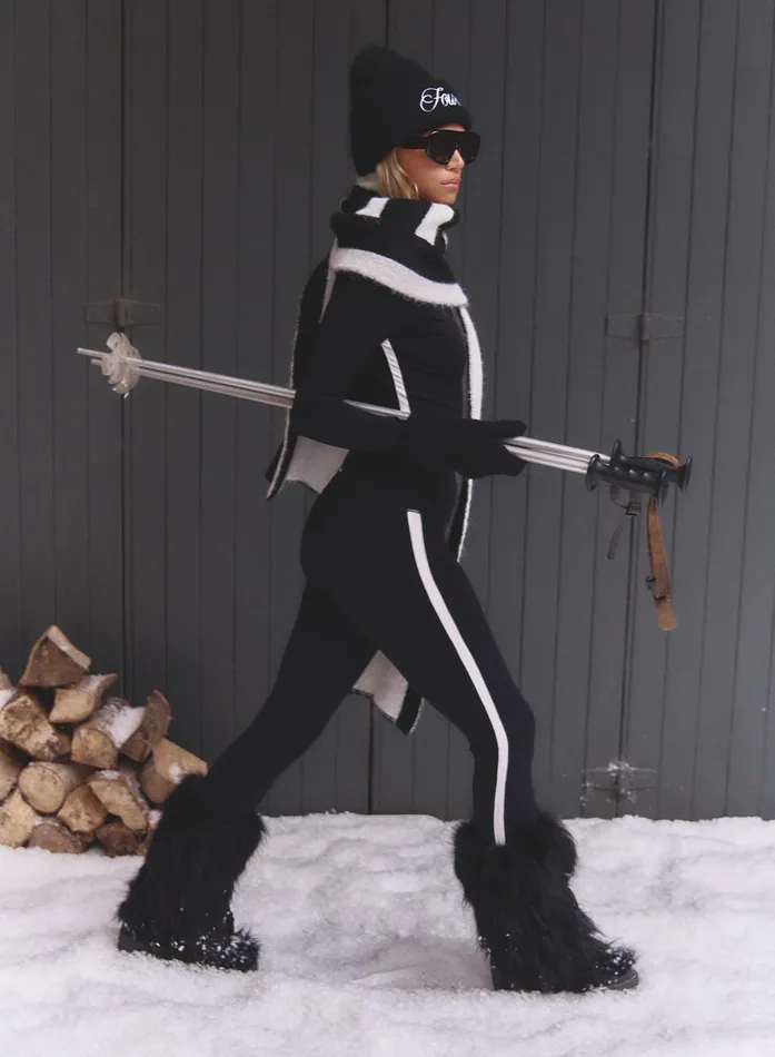 Women Black 4th Branded Contrast Piping Legging Indra 4th and Reckless Athleisure