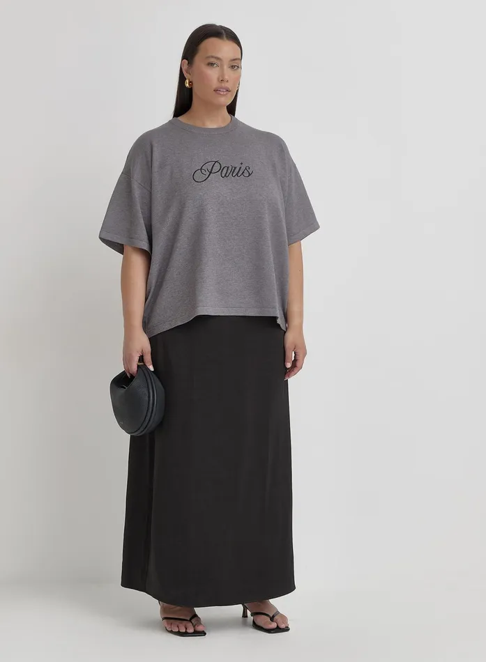 Women Black Plus Size Satin Back Split Maxi Skirt Alis 4th and Reckless Plus Size Women Black Plus Size Satin Back Split Maxi Skirt Alis 4th and Reckless Plus Size