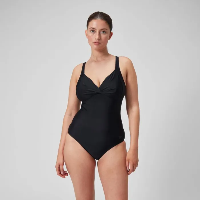 Women BodyShaping Speedo Women039s Shaping Cross Knot Swimsuit Black