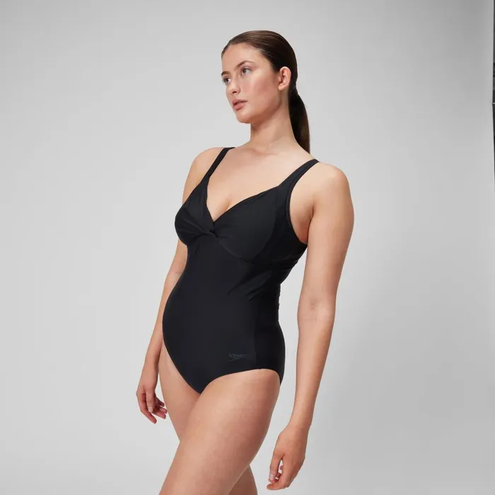 Women BodyShaping Speedo Women039s Shaping Cross Knot Swimsuit Black