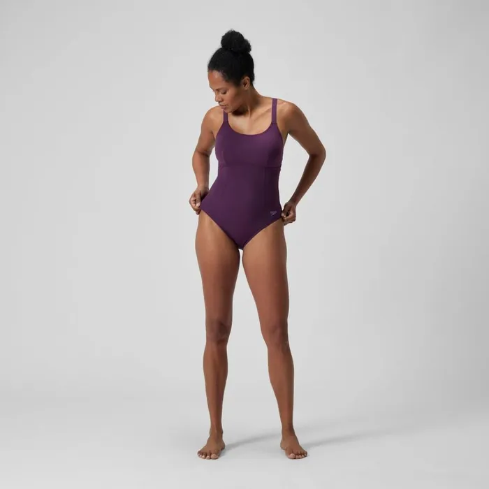 Women BodyShaping Speedo Women039s Shaping Crossback Swimsuit Purple