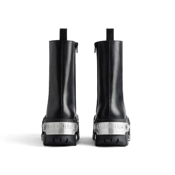 Women Boots and Ankle Boots Balenciaga Bulldozer Laceup Boot In Black