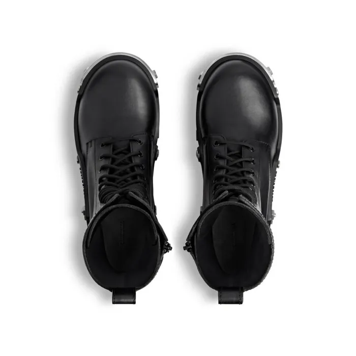 Women Boots and Ankle Boots Balenciaga Bulldozer Laceup Boot In Black