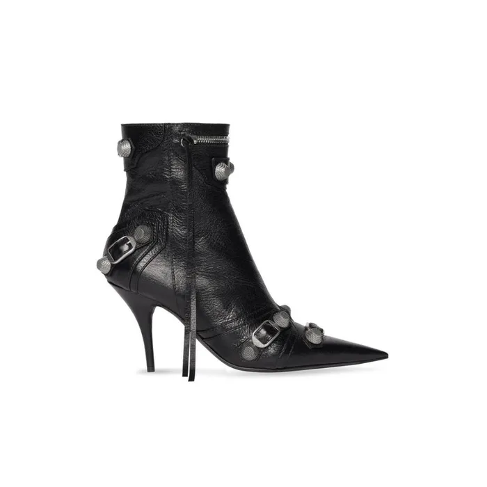 Women Boots and Ankle Boots Balenciaga Cagole 90mm Bootie In Black