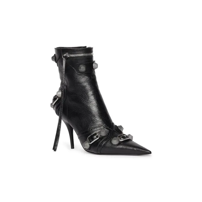 Women Boots and Ankle Boots Balenciaga Cagole 90mm Bootie In Black