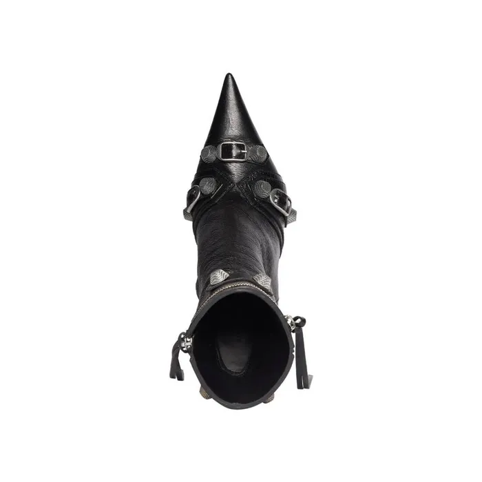 Women Boots and Ankle Boots Balenciaga Cagole 90mm Bootie In Black