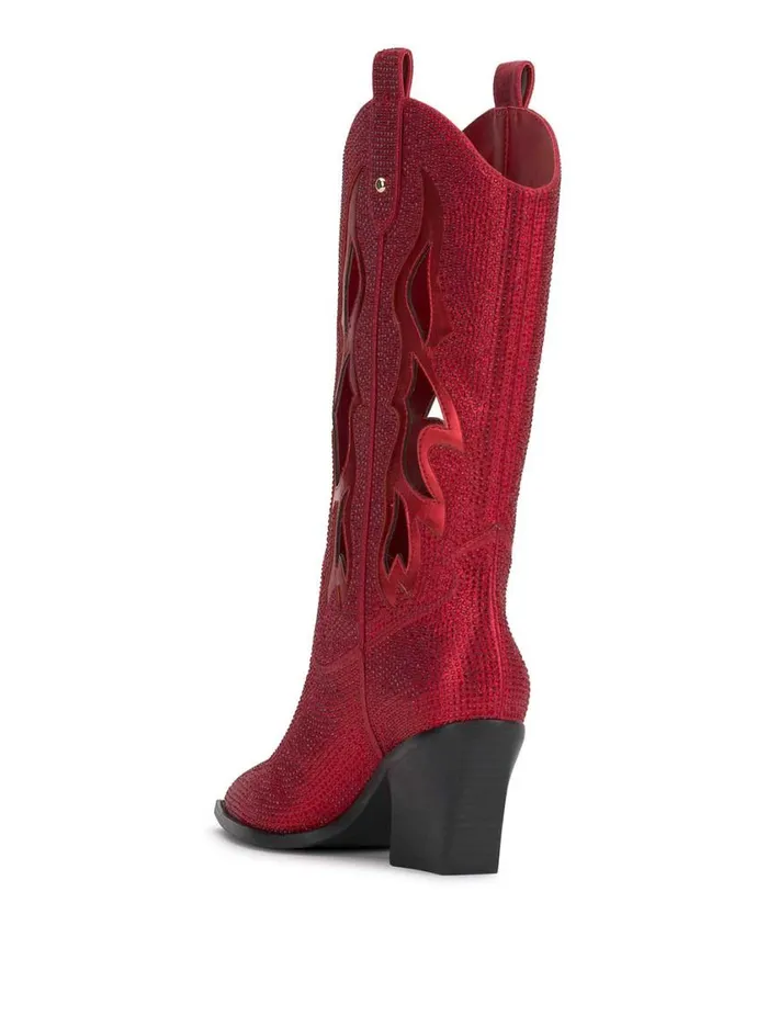Women Boots and Booties Jessica Simpson Ginika Western Boot In Red Muse