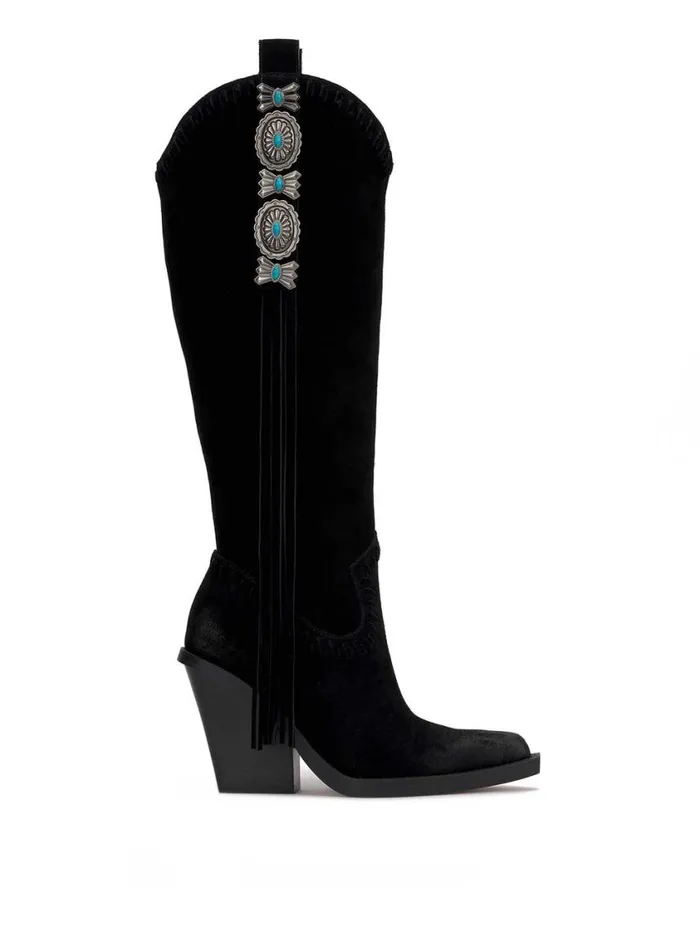 Women Boots and Booties Jessica Simpson Lisabeth Western Tassel Boot In Black