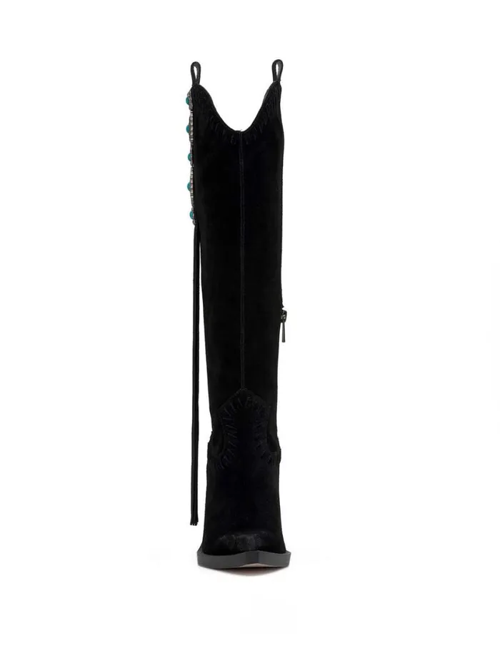 Women Boots and Booties Jessica Simpson Lisabeth Western Tassel Boot In Black