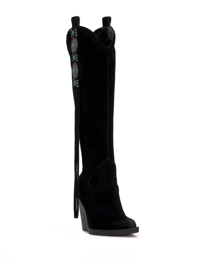 Women Boots and Booties Jessica Simpson Lisabeth Western Tassel Boot In Black