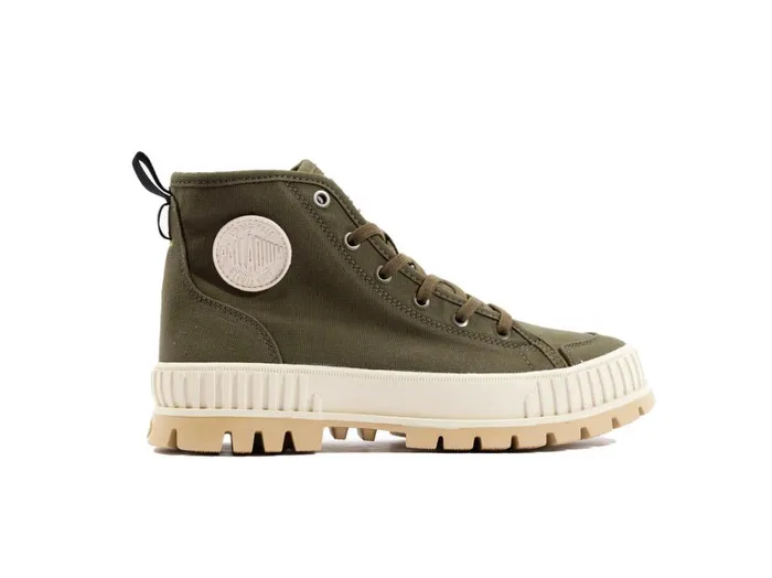 Women Boots PALLADIUM PALLASHOCK ORGANIC 2 Olive Night