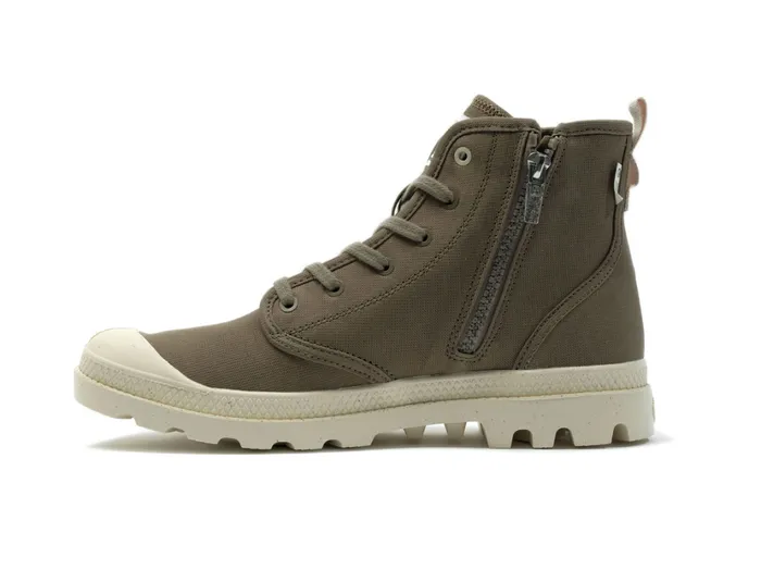 Women Boots PALLADIUM PAMPA HI ZIP ORGANIC Dusky Green