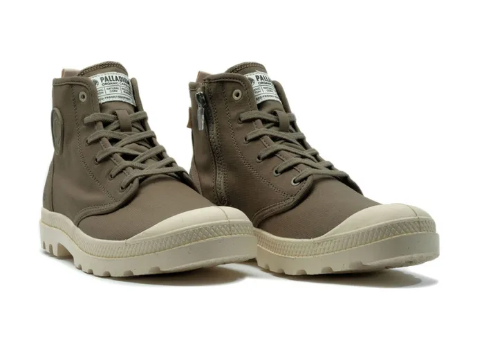 Women Boots PALLADIUM PAMPA HI ZIP ORGANIC Dusky Green
