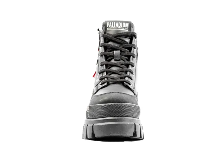 Women Boots PALLADIUM REVOLT BOOT ZIP LEATHER Blackblack