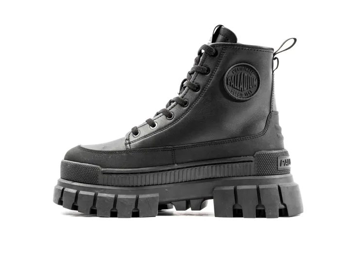 Women Boots PALLADIUM REVOLT BOOT ZIP LEATHER Blackblack