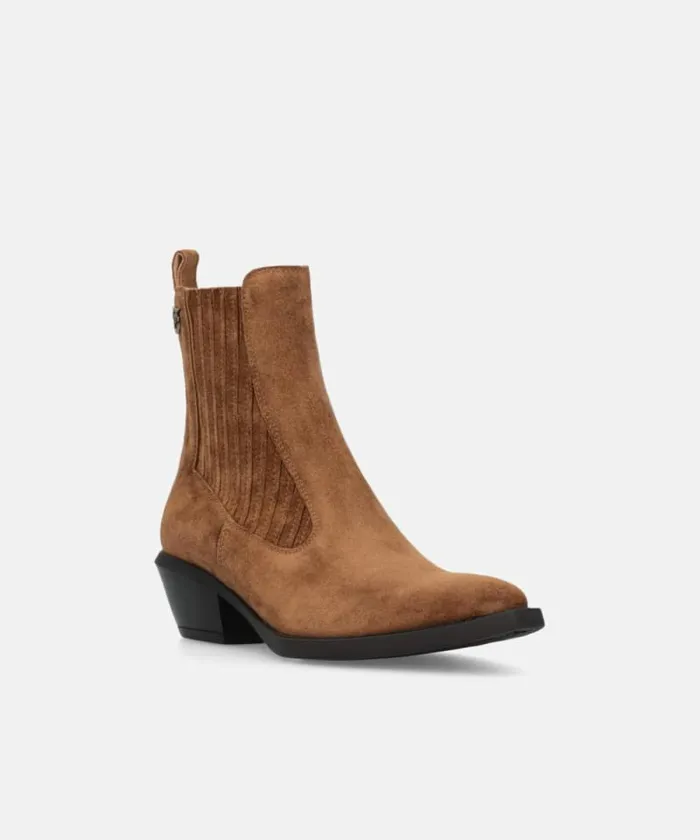 Women Boots Pinko Cowboy Ankle Boots In Suede Laminated Gold Women Boots Pinko Cowboy Ankle Boots In Suede Laminated Gold