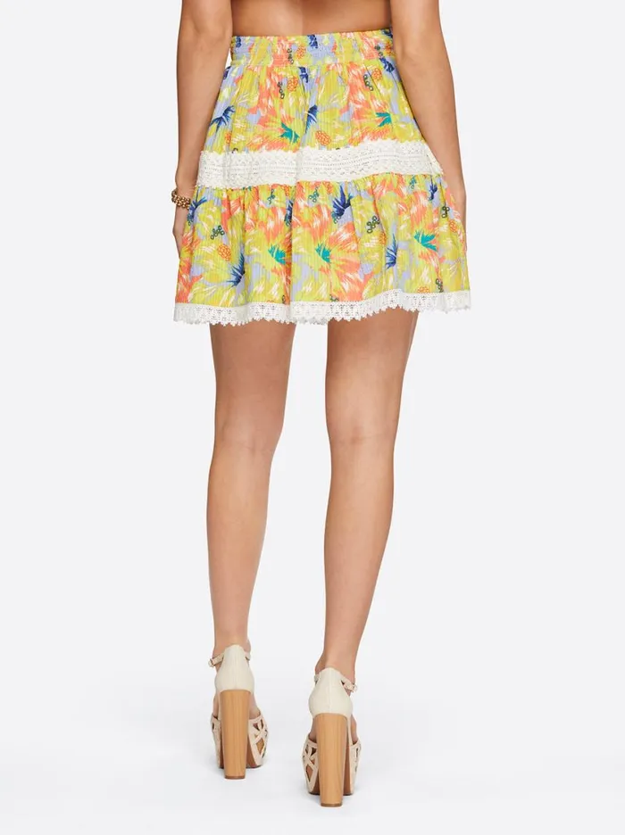 Women Bottoms Jessica Simpson Indira Tiered Skirt In Candy Hibiscus