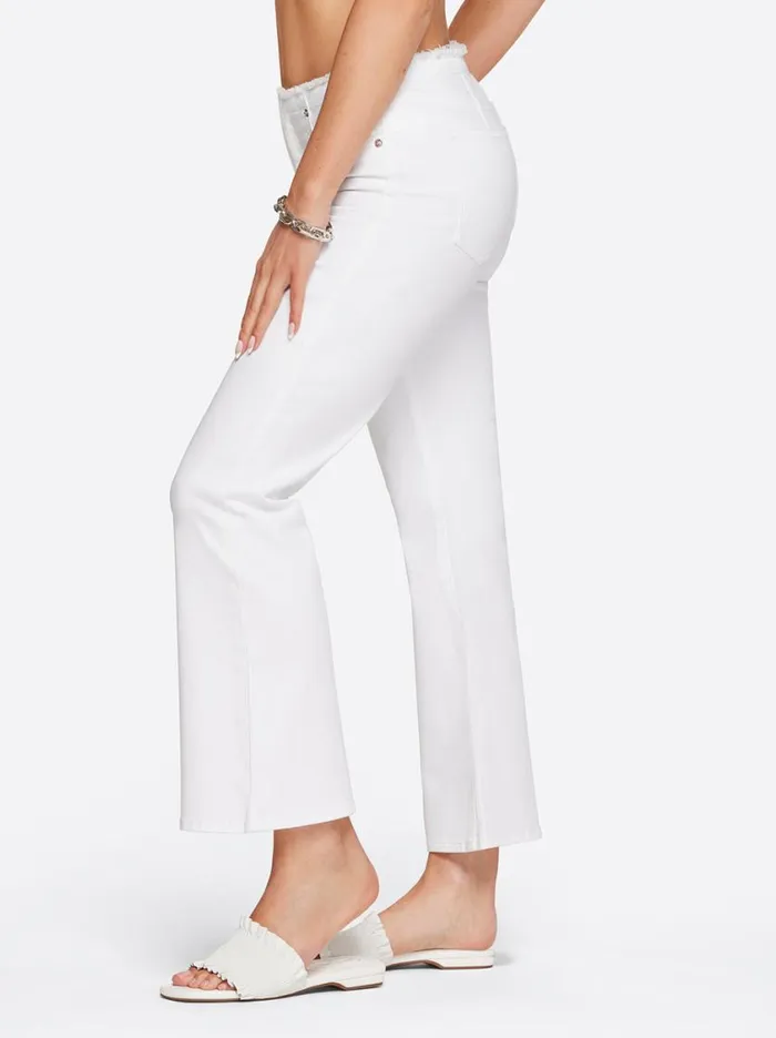 Women Bottoms Jessica Simpson Love Song High Rise Crop Flare In White
