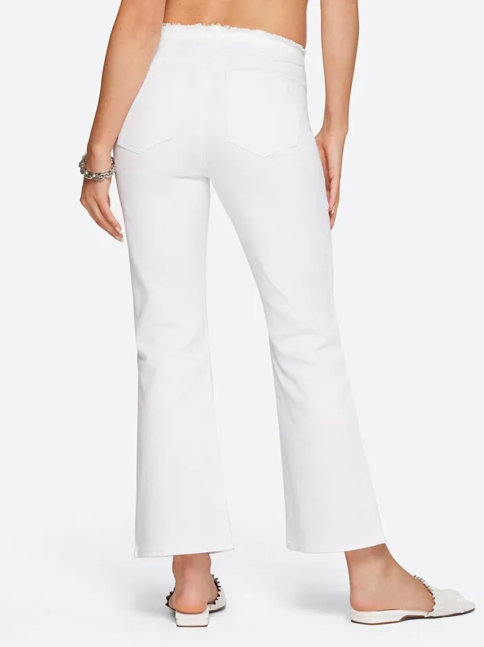 Women Bottoms Jessica Simpson Love Song High Rise Crop Flare In White