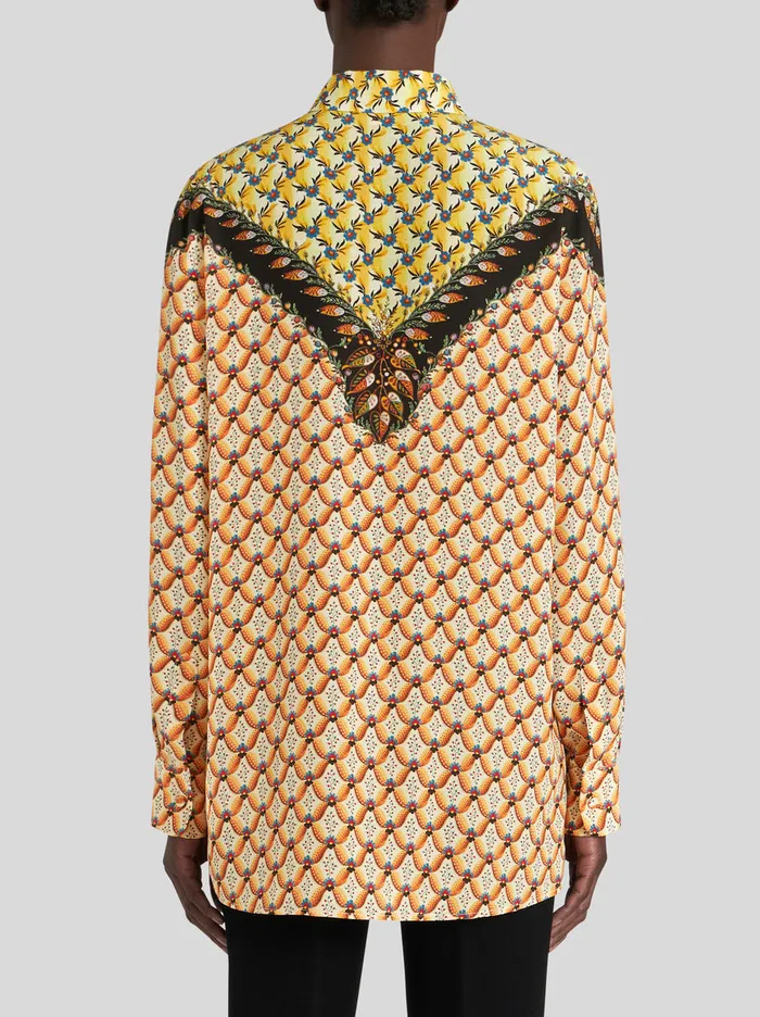 Women Boyfit Floralia Shirt With Edging Etro Shirts And Blouses