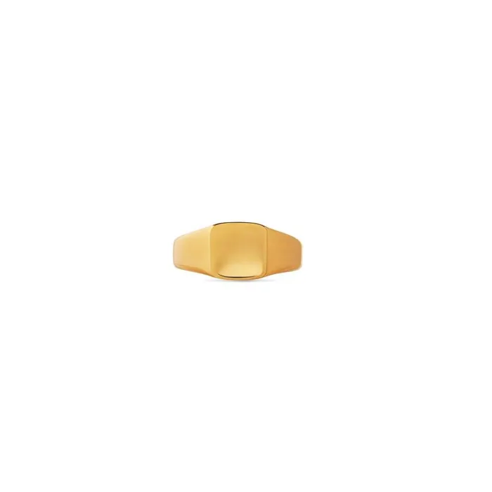Women Bracelets and Rings Balenciaga Maxi Signet Ring In Gold