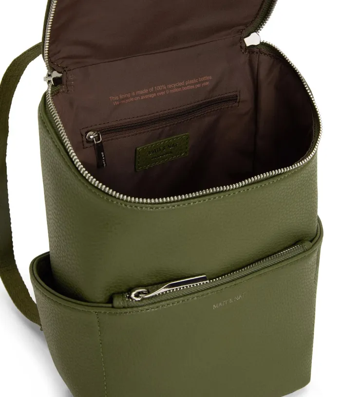 Women Bravesm Small Vegan Backpack 8211 Purity Meadow Matt and Nat Backpacks