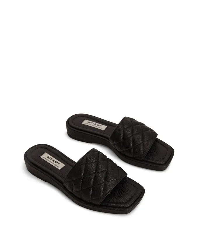 Women Brie Vegan Sandals Black Matt and Nat Sandals