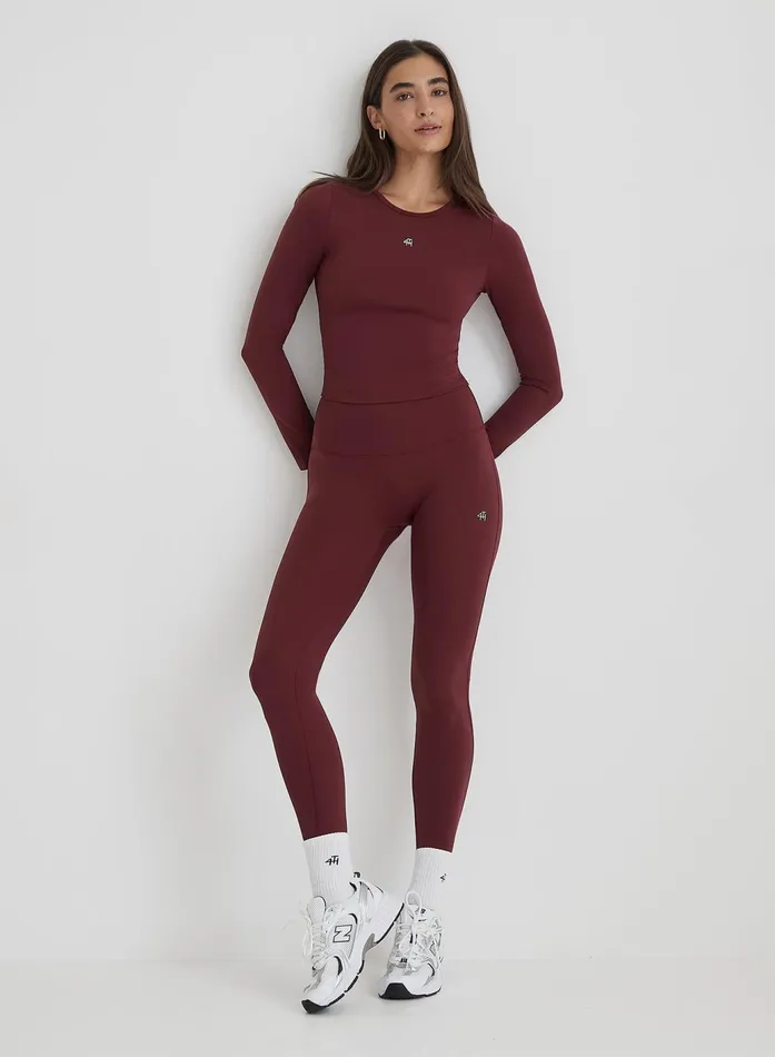 Women Burgundy 4th Branded Legging Anni 4th and Reckless Leggings