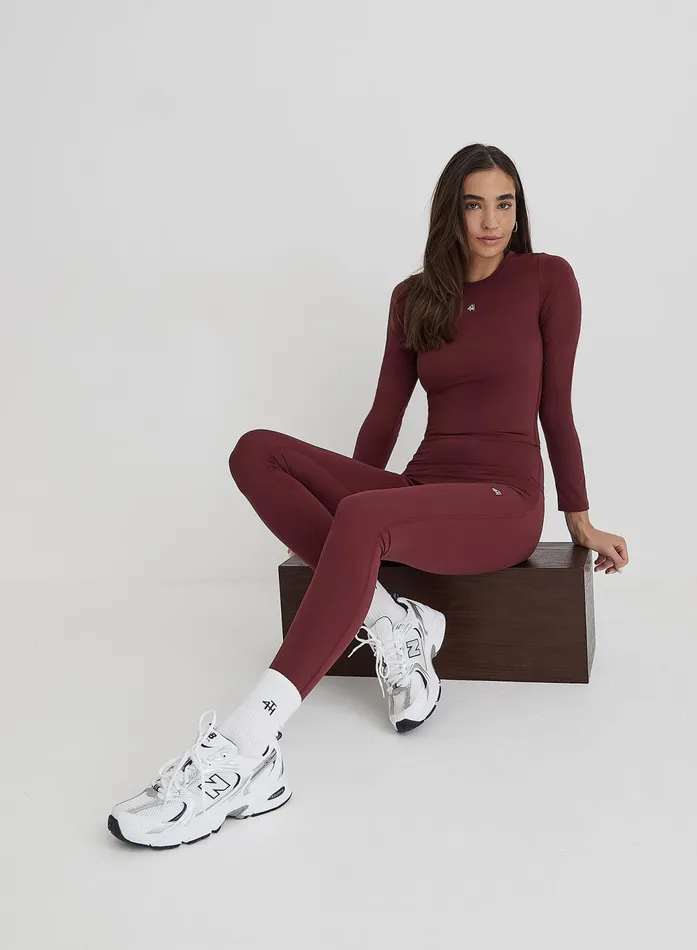 Women Burgundy 4th Branded Legging Anni 4th and Reckless Leggings