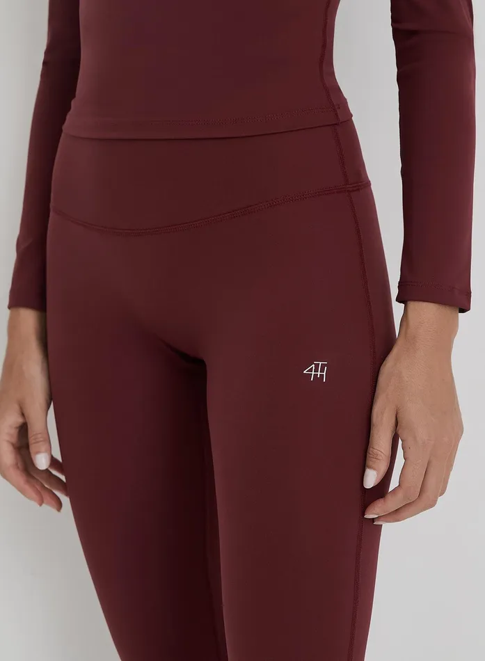 Women Burgundy 4th Branded Legging Anni 4th and Reckless Leggings