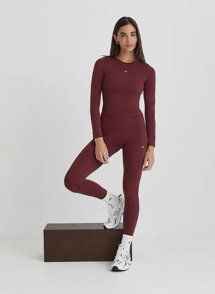 Women Burgundy 4th Branded Legging Anni 4th and Reckless Leggings