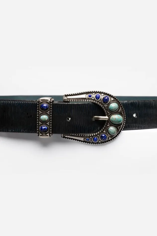 Women Calcolo Italian Leather Belt Navy Johnny Was Belts Women Calcolo Italian Leather Belt Navy Johnny Was Belts