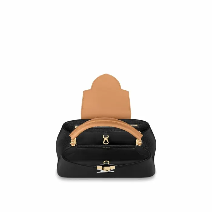 Women Capucines Bag Louis Vuitton Louis Vuitton M59466 Capucines PM Black Gold Arizona 8211 Louis Vuitton Handbag Store