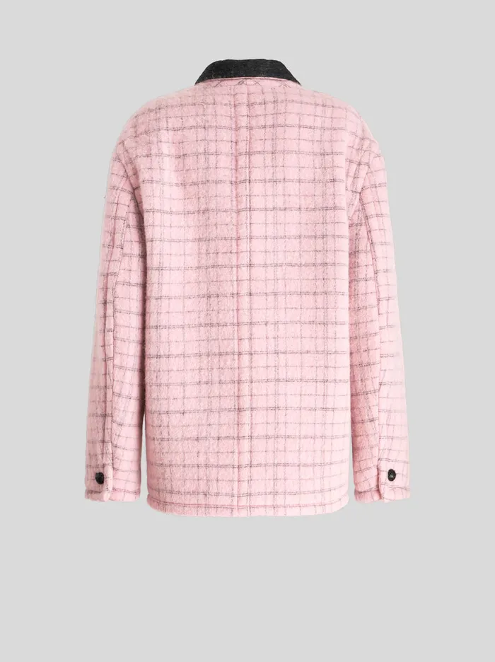 Women Check Jacket With Embroidery Etro Coats And Outerwear